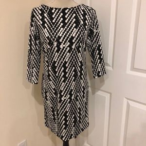 The Limited - Black and White Knee Length Dress